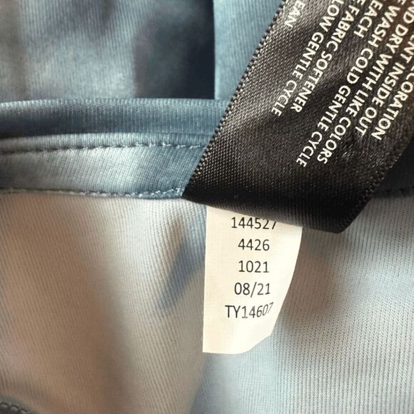 Yogalicious Women's Airlux Watercolor Cropped Muscle Tank Top Aqua Size XS - Picture 5 of 8